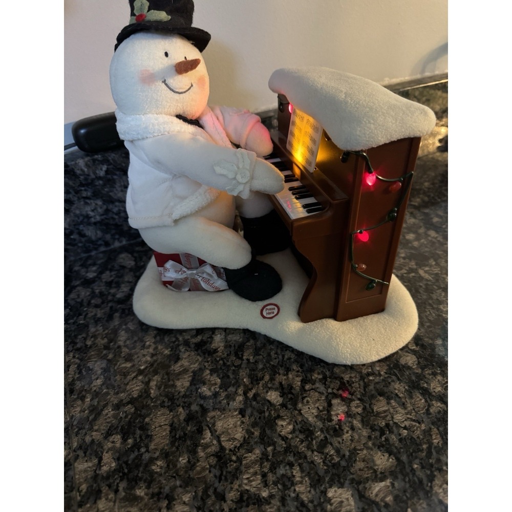Hallmark 2005 Piano Playing Snowman Plush Animated Singing - Works - Christmas